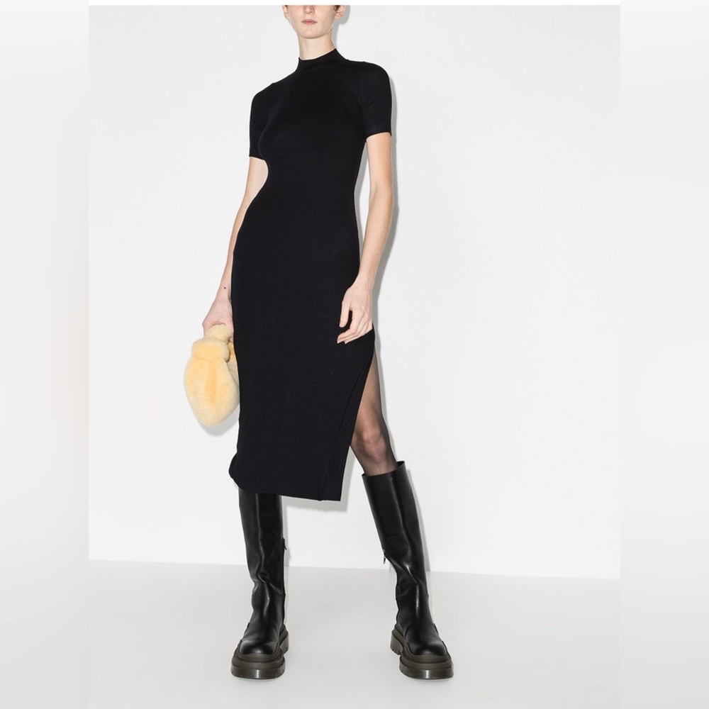 ALIX nyc body con black dress with slit